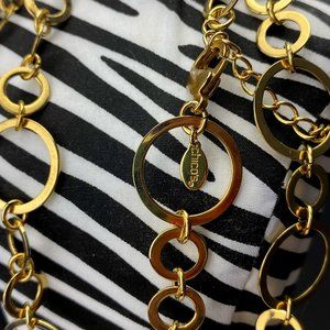 Chico's golden tone Circles 36" necklace EUC